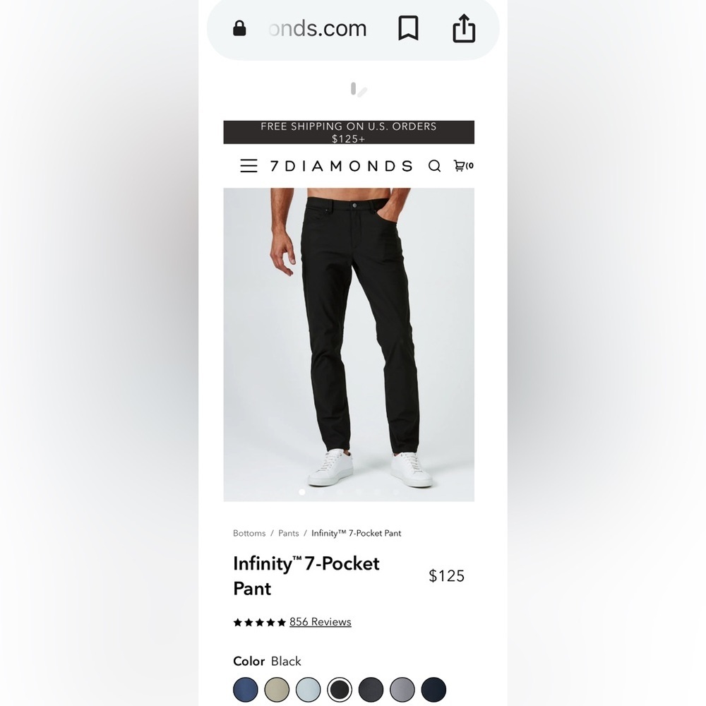 Linearflex Infinity Men’s 7-Pocket Pant Black Size 34/30 - Picture 12 of 13